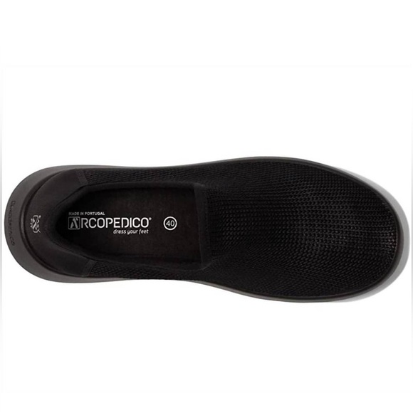 ARCOPEDICO Gaia Slip on Sneaker in Black Women’s Sz 38 US Size 7 Orthopedic - Picture 2 of 9